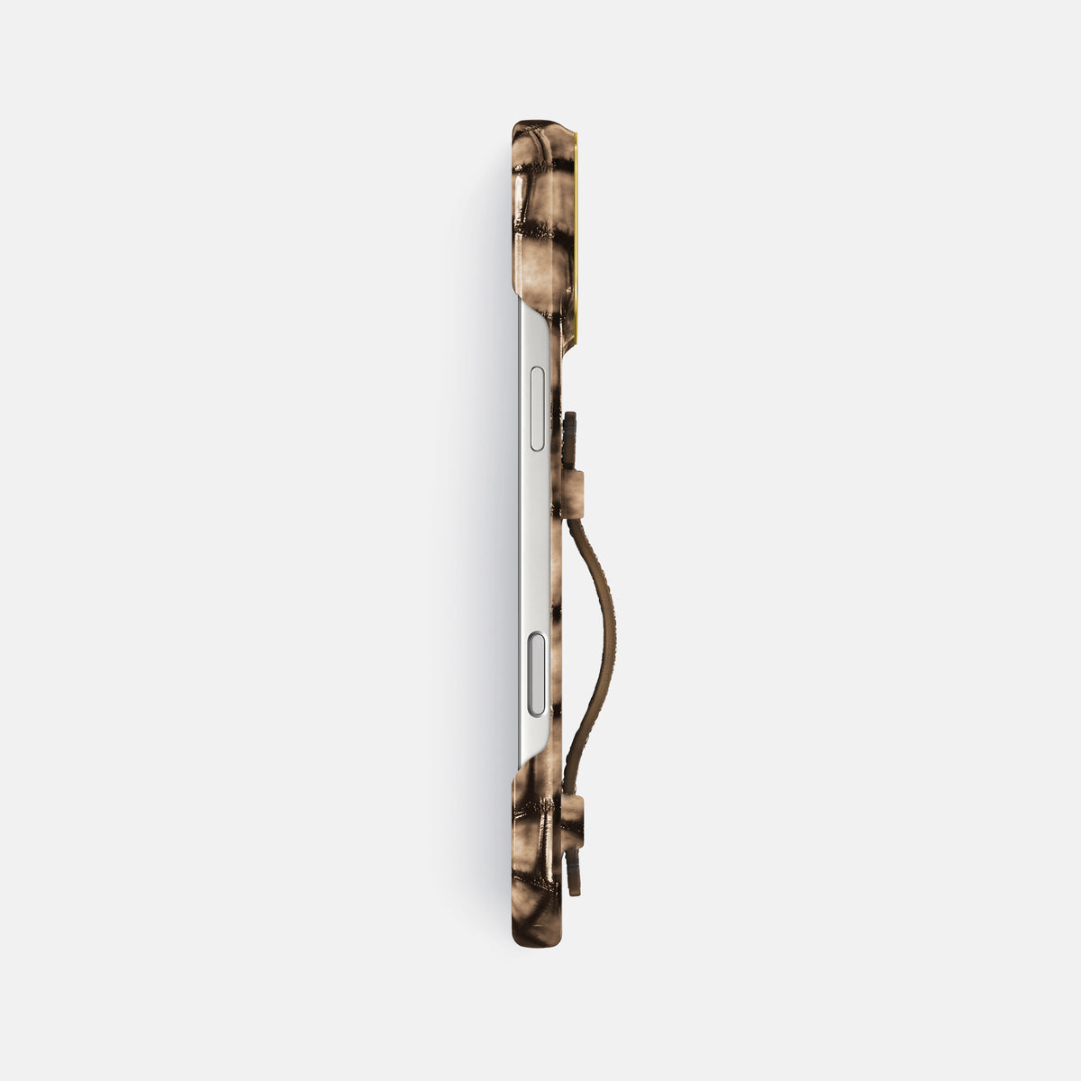 Handle Case For iPhone 17 Pro Max In Patina Alligator -3 | Etoupe-Gold