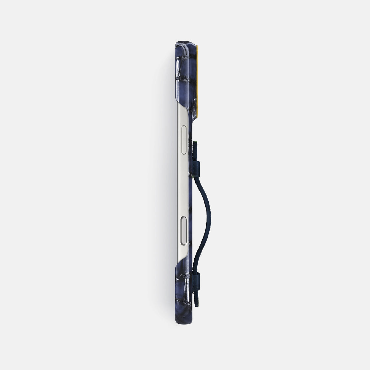 Handle Case For iPhone 17 Pro Max In Patina Alligator -3 | Havana-Blue-Gold