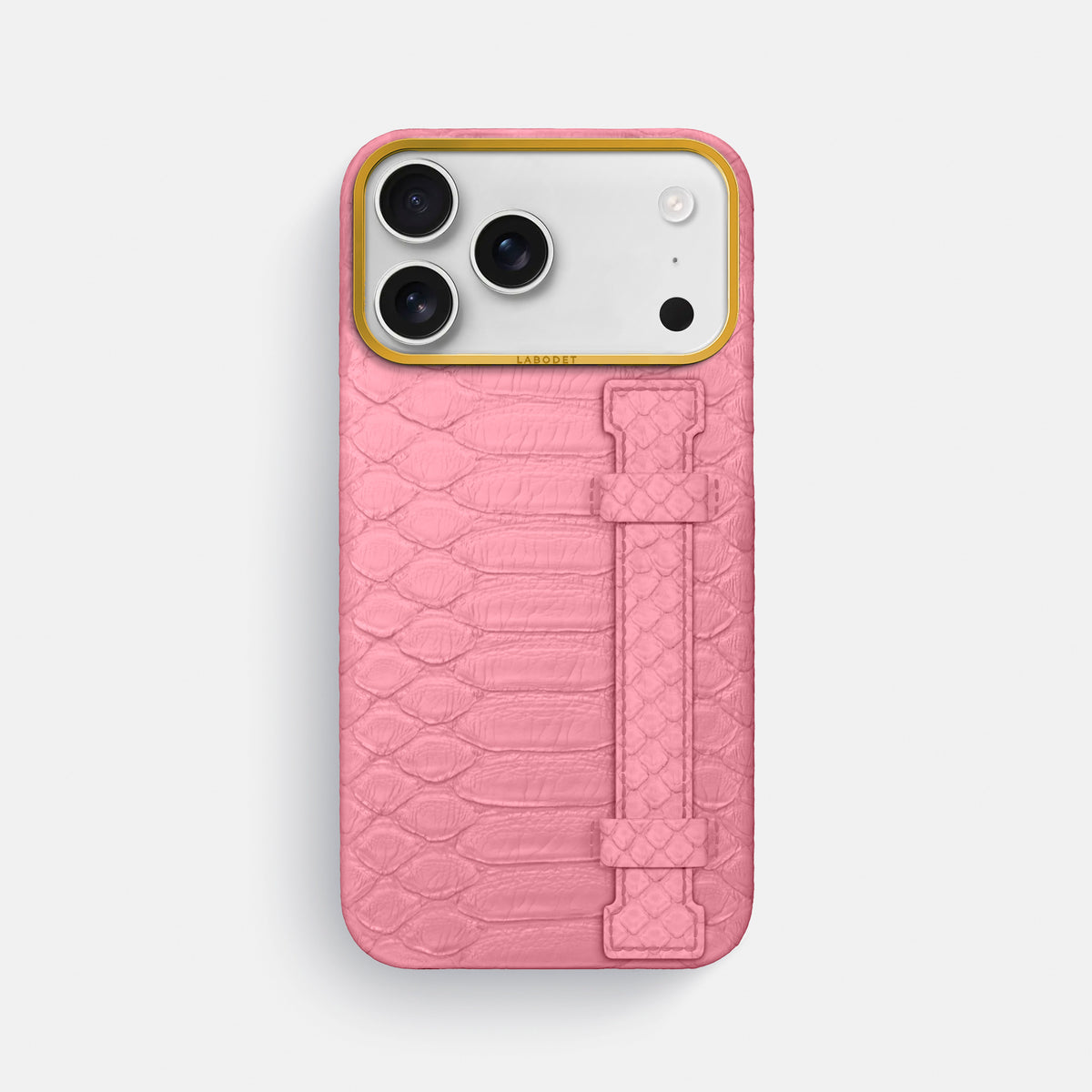 Handle Case For iPhone 17 Pro Max In Python -1 | Pink-Gold