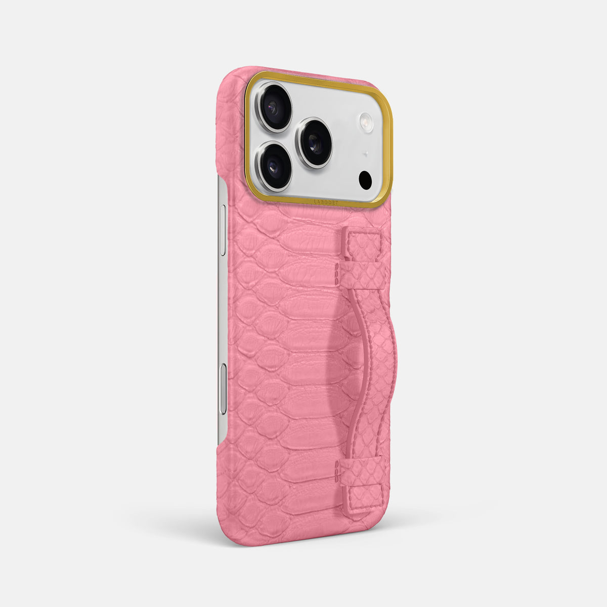 Handle Case For iPhone 17 Pro Max In Python -2 | Pink-Gold
