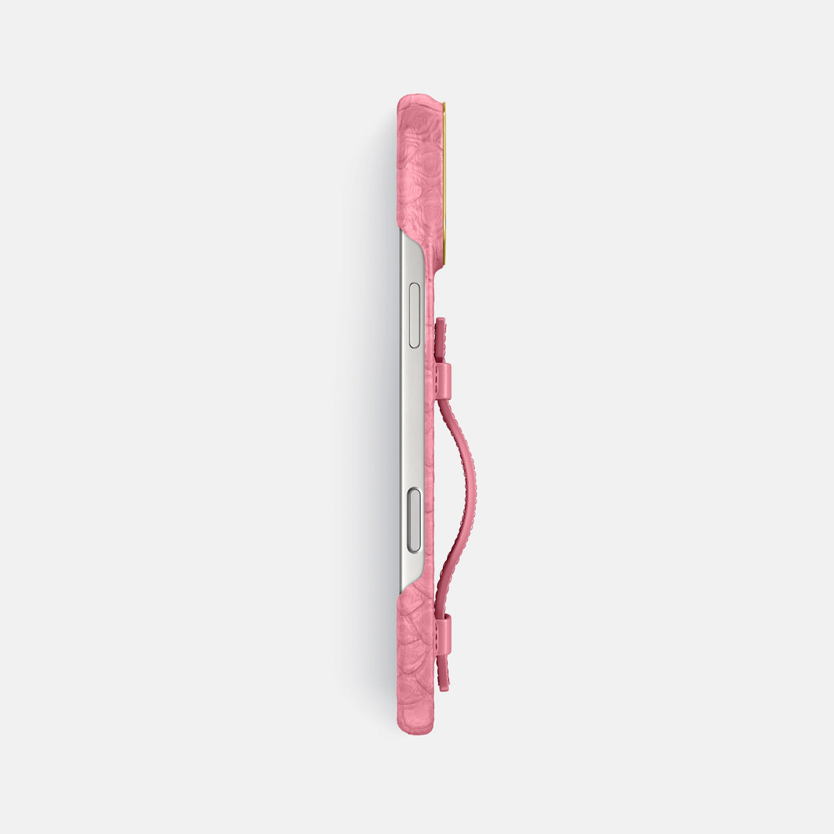 Handle Case For iPhone 17 Pro Max In Python -3 | Pink-Gold