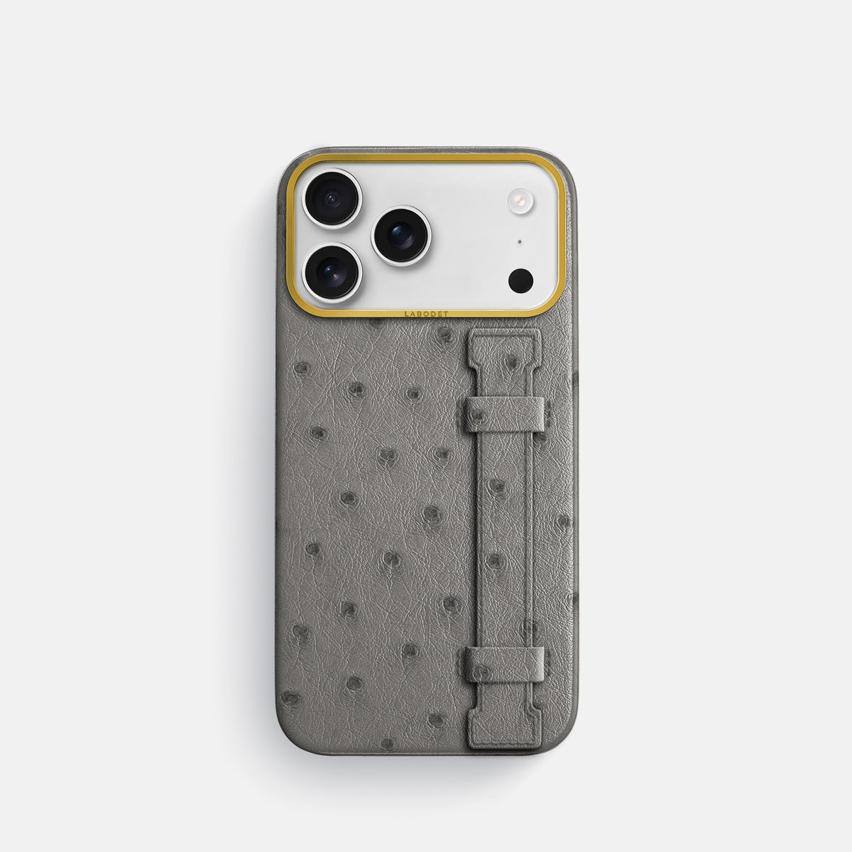 Handle Case For iPhone 17 Pro In Ostrich -1 | Grey-Gold