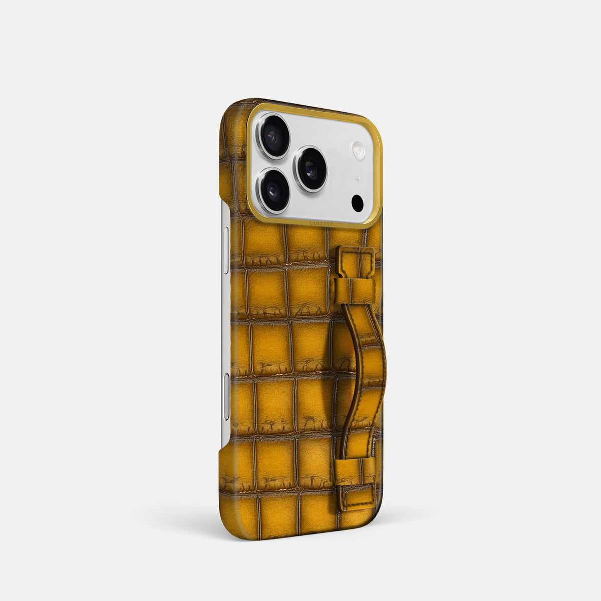 Handle Case For iPhone 17 Pro In Patina Alligator -2 | Sydney-Gold