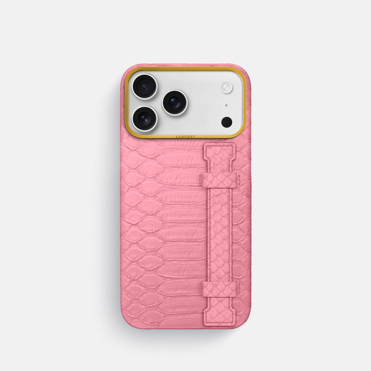 Handle Case For iPhone 17 Pro In Python -1 | Pink-Gold