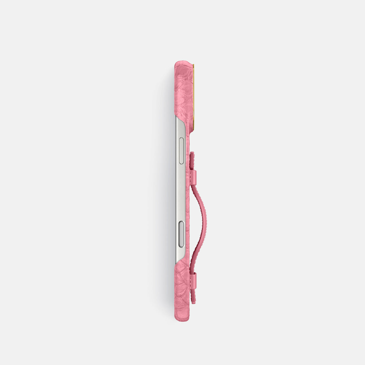 Handle Case For iPhone 17 Pro In Python -3 | Pink-Gold