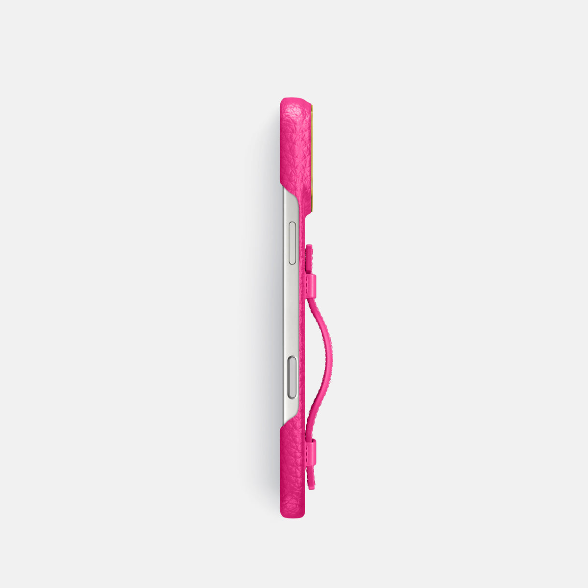Handle Case For iPhone 18 Pro In Calf -3 | Magenta-Gold