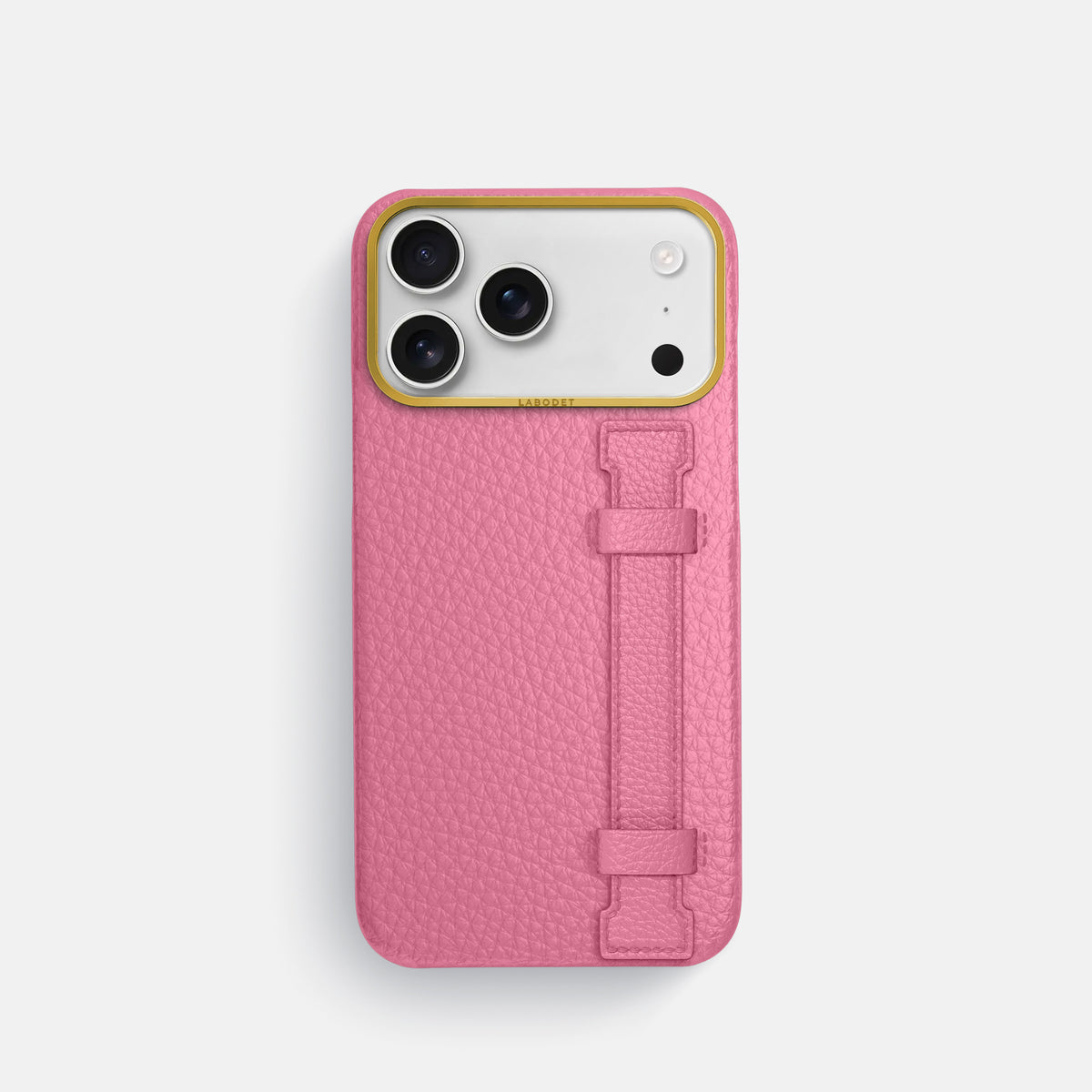 Handle Case For iPhone 18 Pro In Calf -1 | Pink-Gold