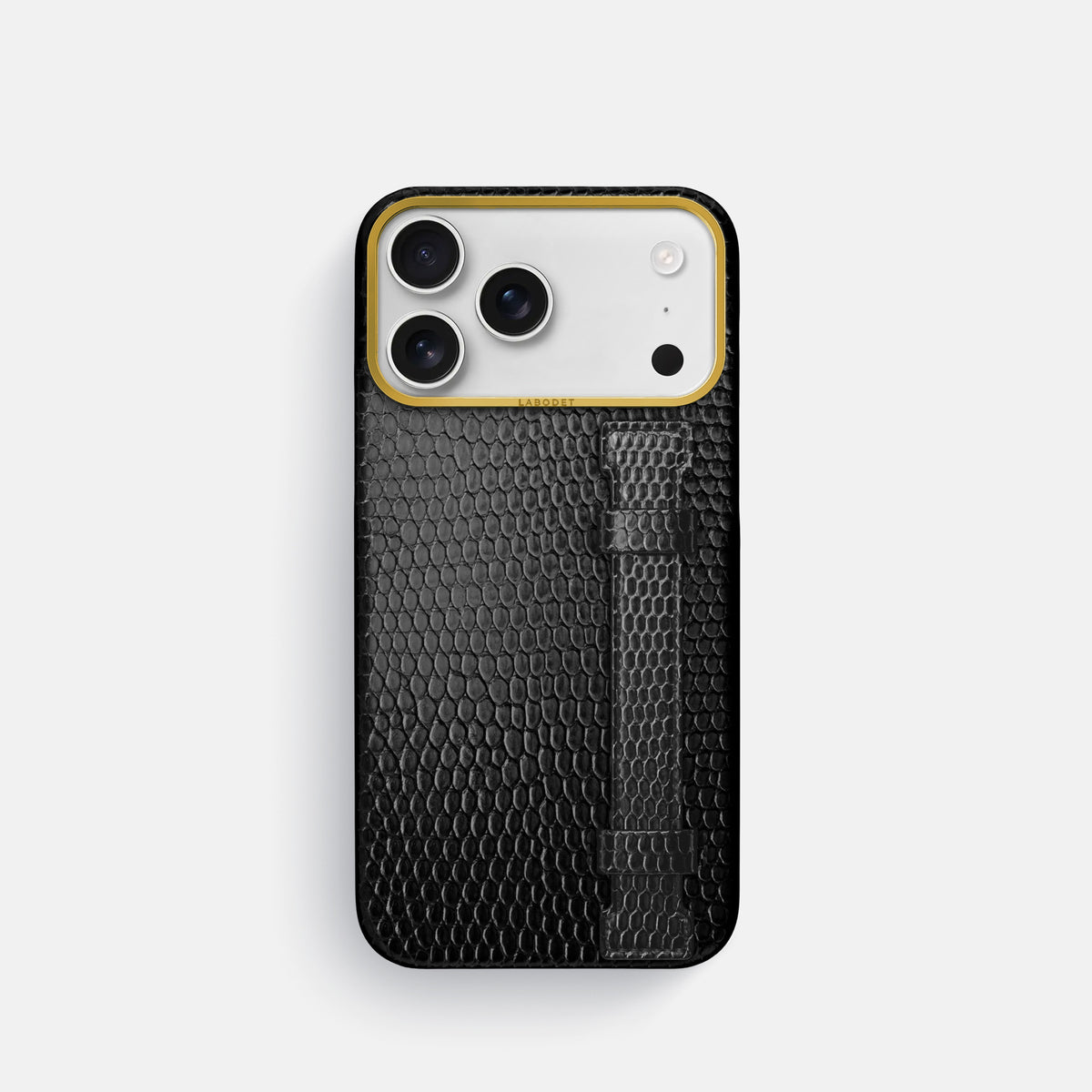 Handle Case For iPhone 18 Pro In Lizard -1 | Black-Gold