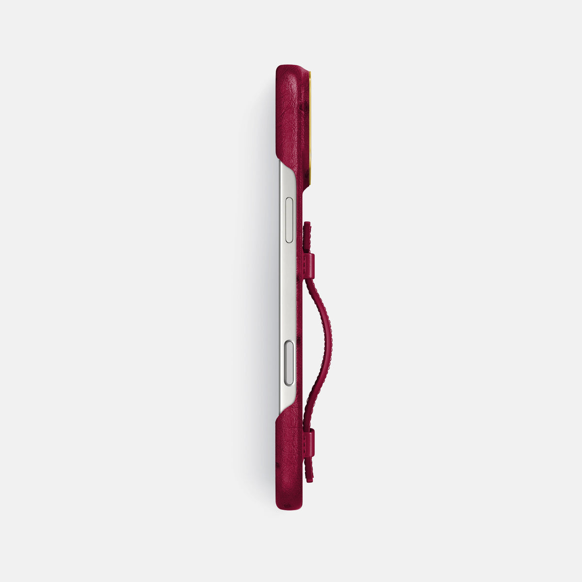 Handle Case For iPhone 18 Pro Max In Ostrich -3 | Bordeaux-Gold
