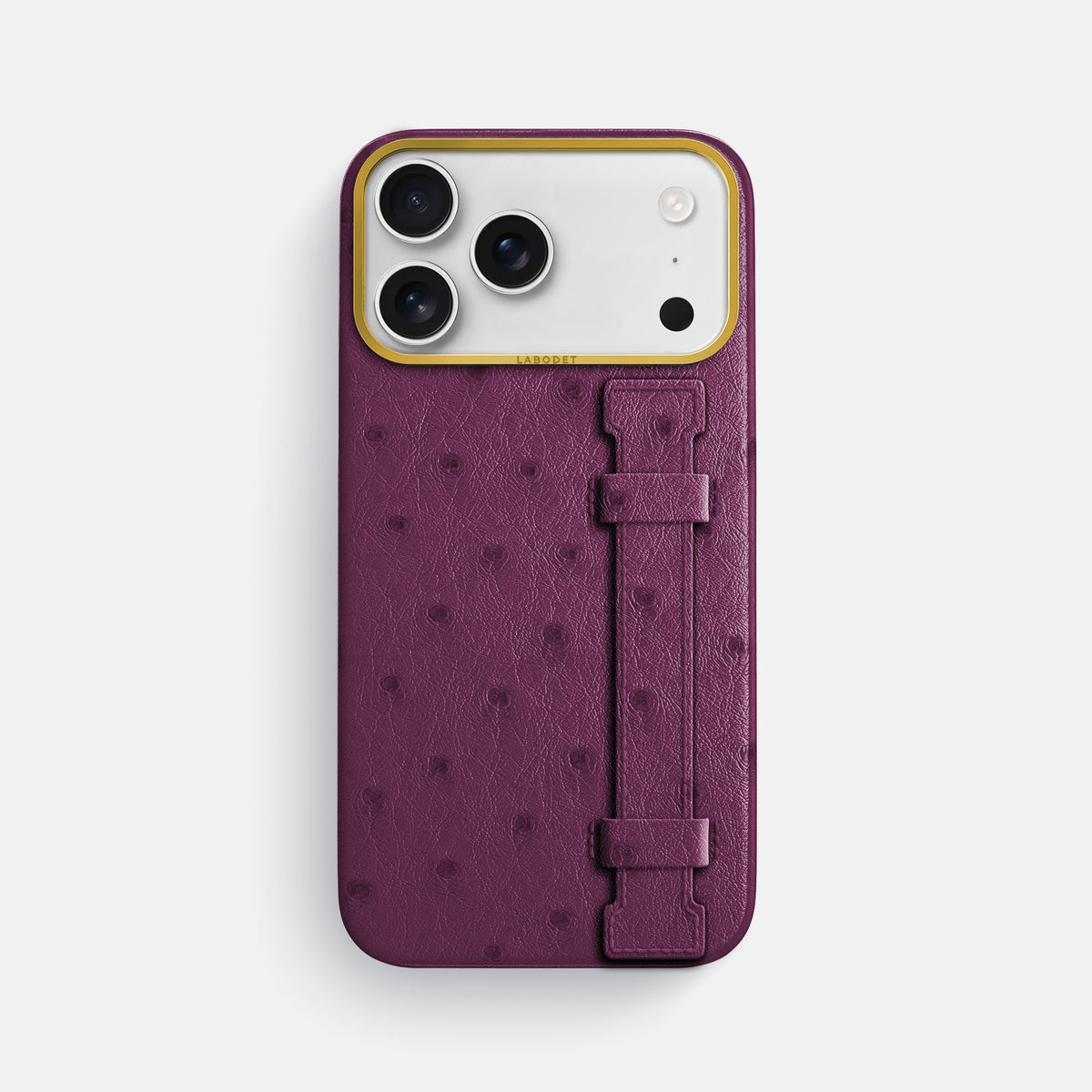 Handle Case For iPhone 18 Pro Max In Ostrich -1 | Purple-Gold