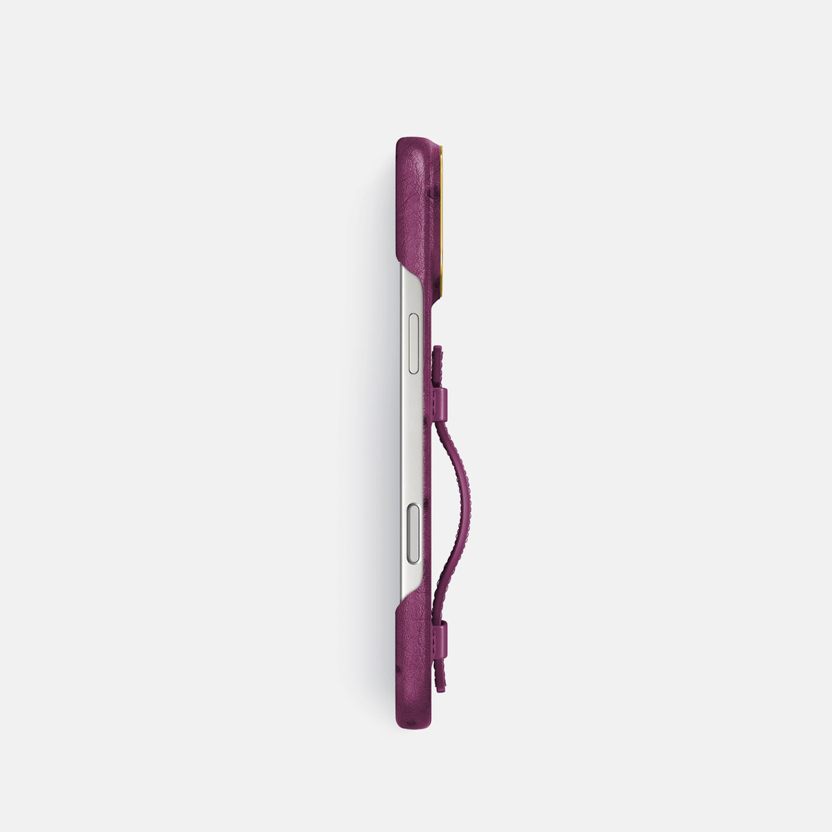 Handle Case For iPhone 18 Pro In Ostrich -3 | Purple-Gold