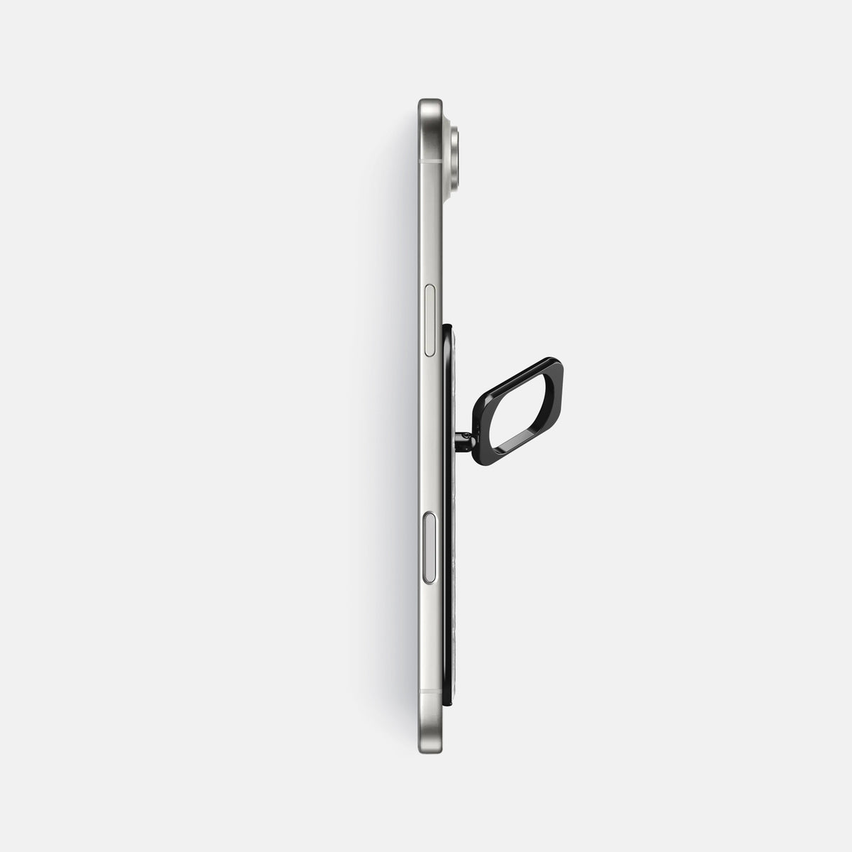Grey iPhone 17 Air MagSafe Ring Himalayan Crocodile with Black Metal -3 | Grey-Black
