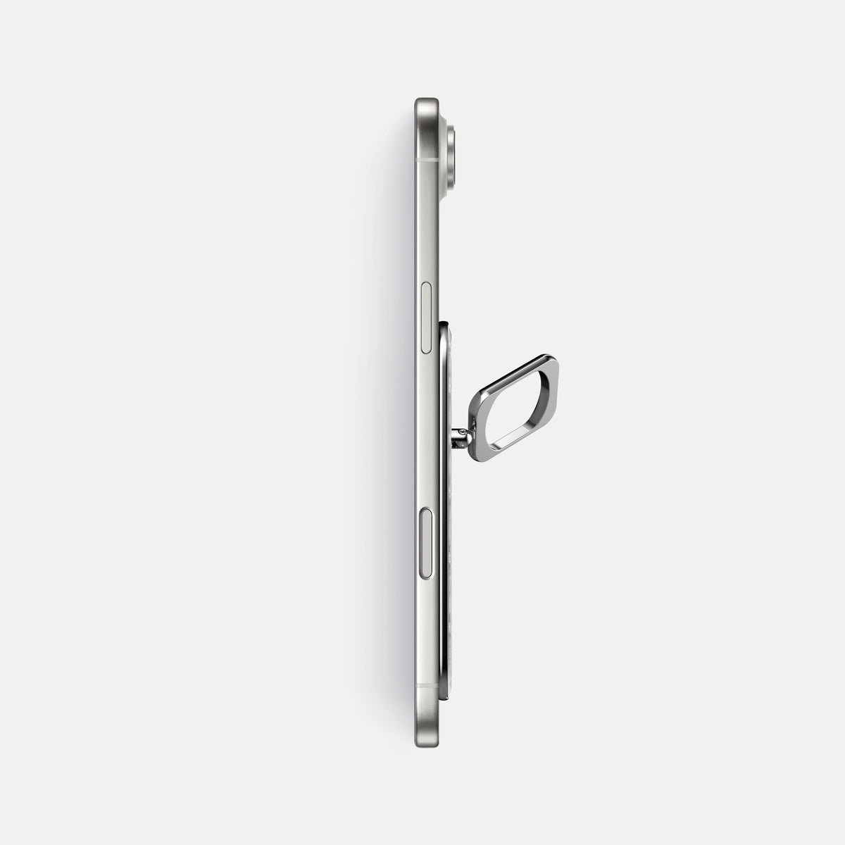 Silver iPhone 17 Air MagSafe Ring Himalayan Crocodile with Steel Metal -3 | Silver-Steel