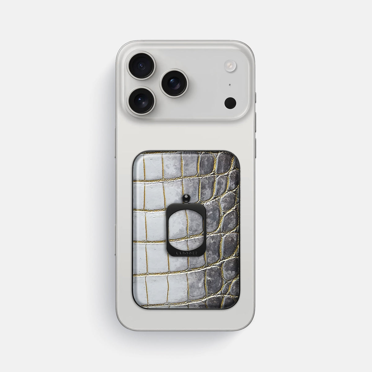 MagSafe Ring For iPhone 18 Pro Max In Himalayan Crocodile -2 | Gold-Black