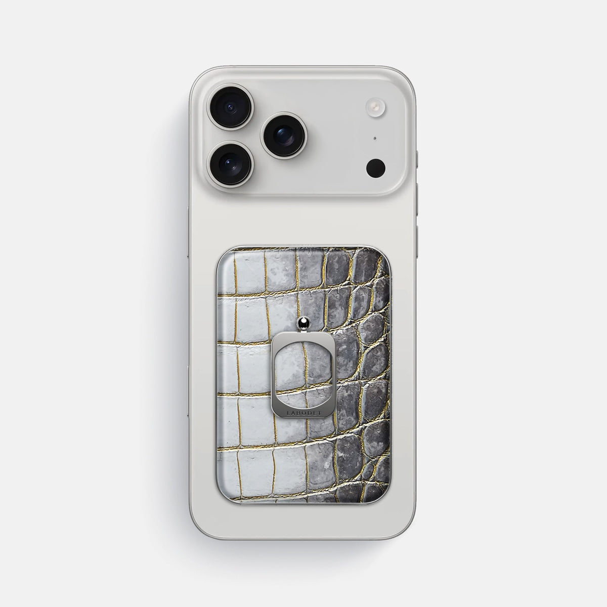 MagSafe Ring For iPhone 18 Pro Max In Himalayan Crocodile -2 | Gold-Steel