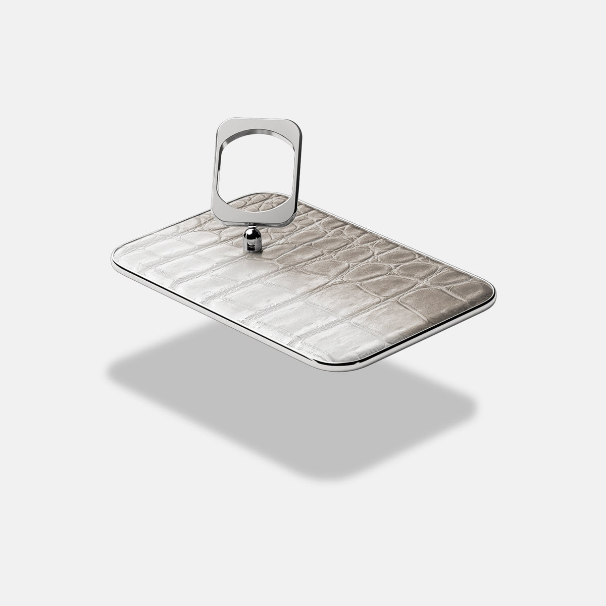 MagSafe Ring For iPhone 18 Pro Max In Himalayan Crocodile -4 | Grey-Steel