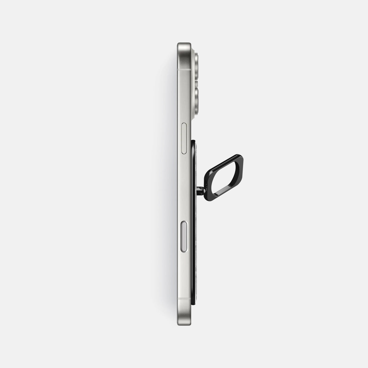 Silver iPhone 17 Pro Max MagSafe Ring Himalayan Crocodile with Black Metal -3 | Silver-Black