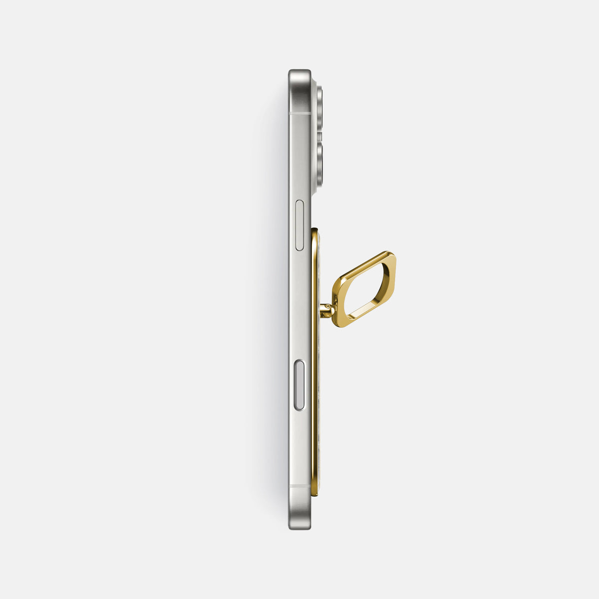 Silver iPhone 17 Pro Max MagSafe Ring Himalayan Crocodile with Gold Metal -3 | Silver-Gold
