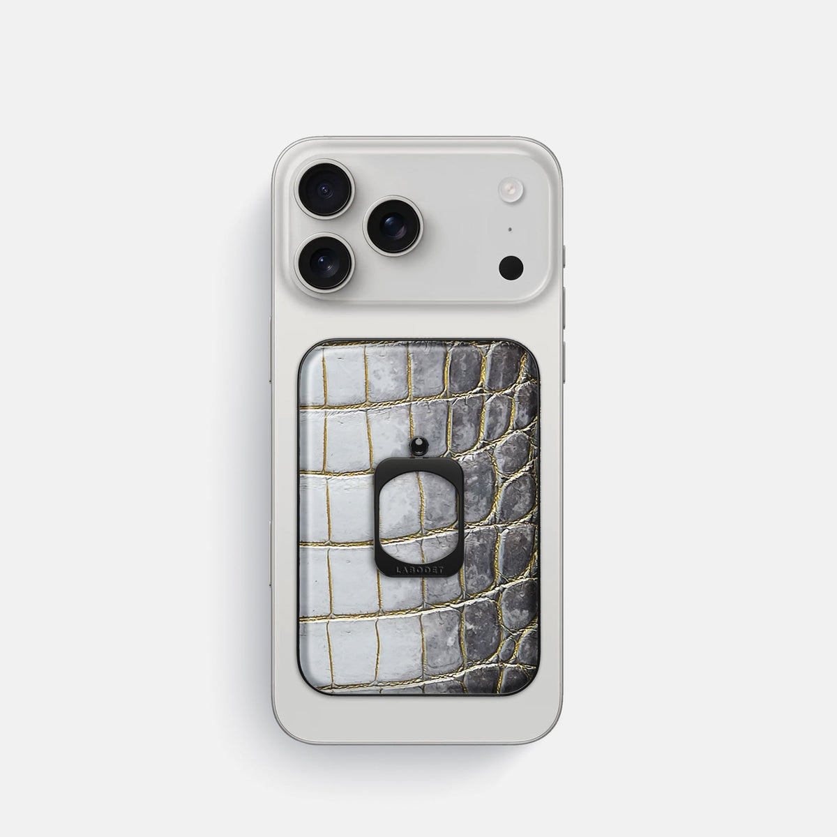 MagSafe Ring For iPhone 18 Pro In Himalayan Crocodile -2 | Gold-Black