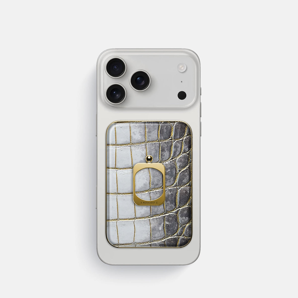 MagSafe Ring For iPhone 18 Pro In Himalayan Crocodile -2 | Gold-Gold
