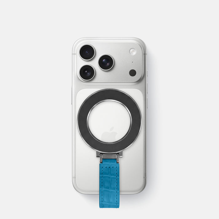 MagSafe Stand For iPhone 17 Pro In Alligator -1 | Curaçao-Blue