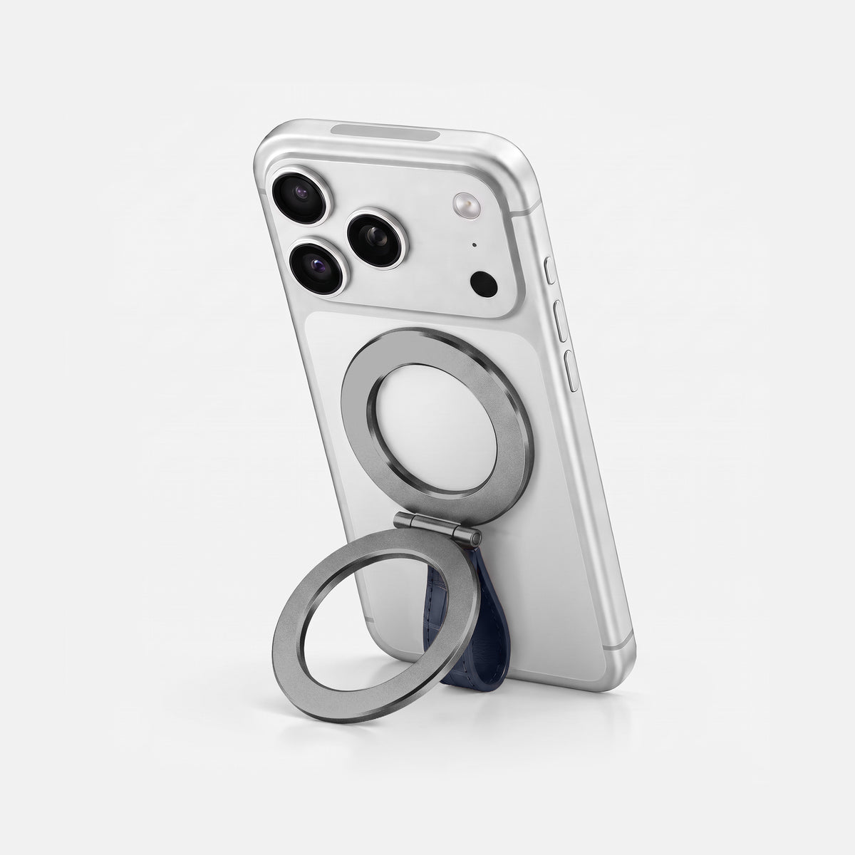 MagSafe Stand For iPhone 18 Pro In Alligator -4 | Navy-Blue