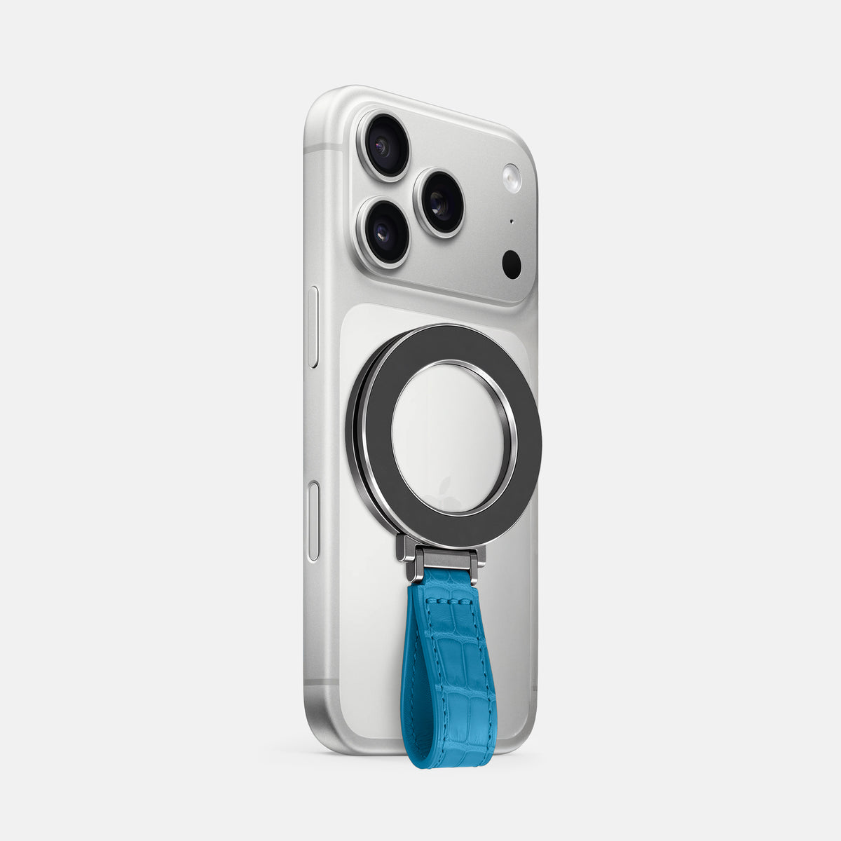 MagSafe Stand For iPhone 17 Pro Max In Alligator -2 | Curaçao-Blue