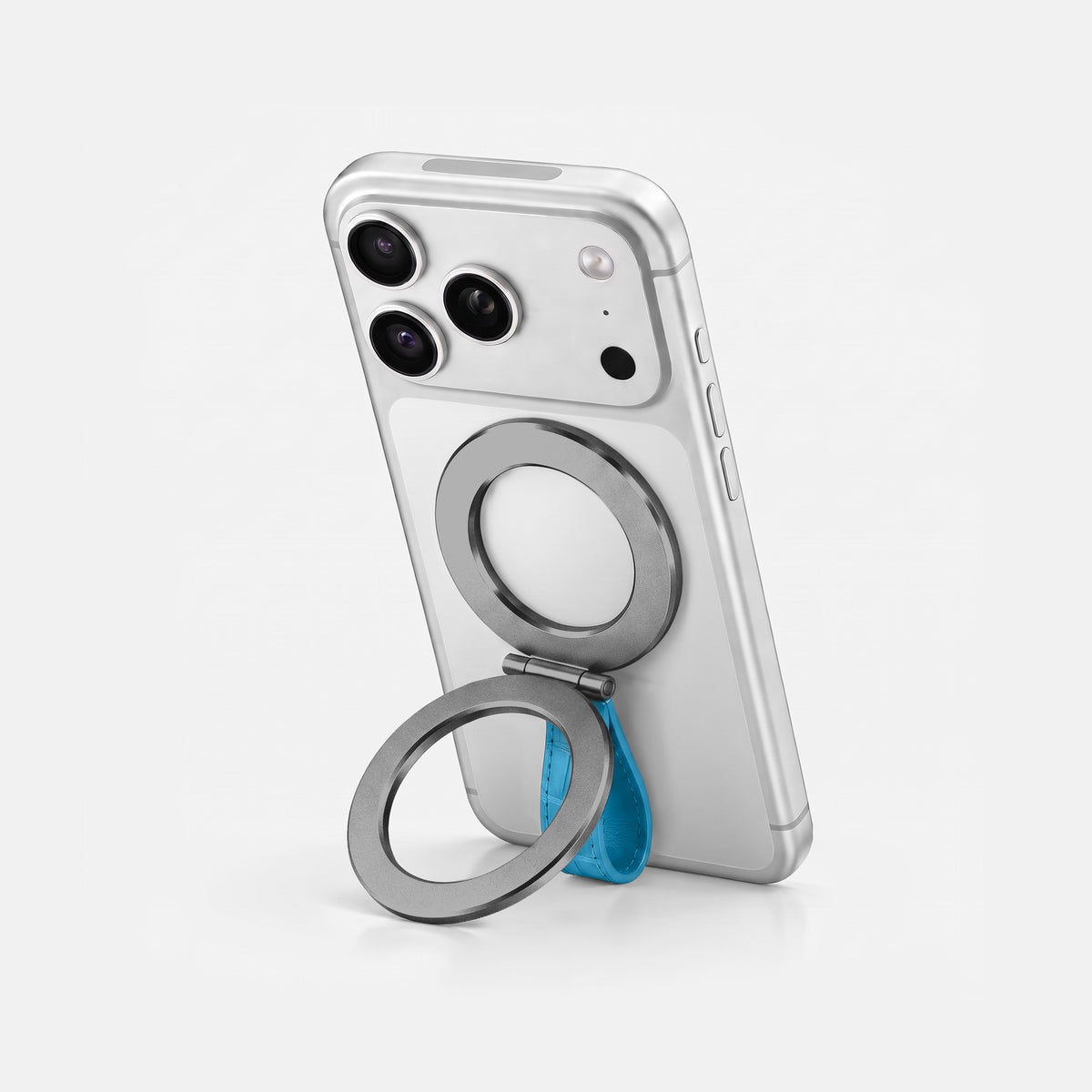 MagSafe Stand For iPhone 17 Pro Max In Alligator -4 | Curaçao-Blue