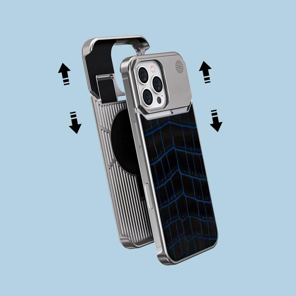 Metal Case 1/1 Cosmic Night For iPhone 16 Pro In Alligator