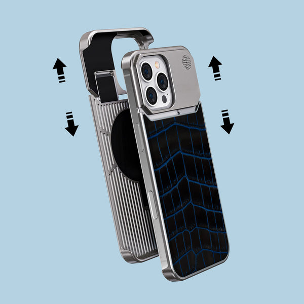 Metal Case 1/1 Cosmic Night For iPhone 16 Pro Max In Alligator
