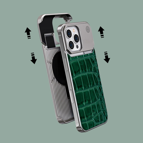 Metal Case 1/1 Opaline For iPhone 16 Pro Max In Alligator