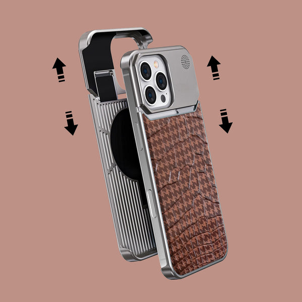 Metal Case 1/1 Tribute To Fashion For iPhone 16 Pro Max In Alligator