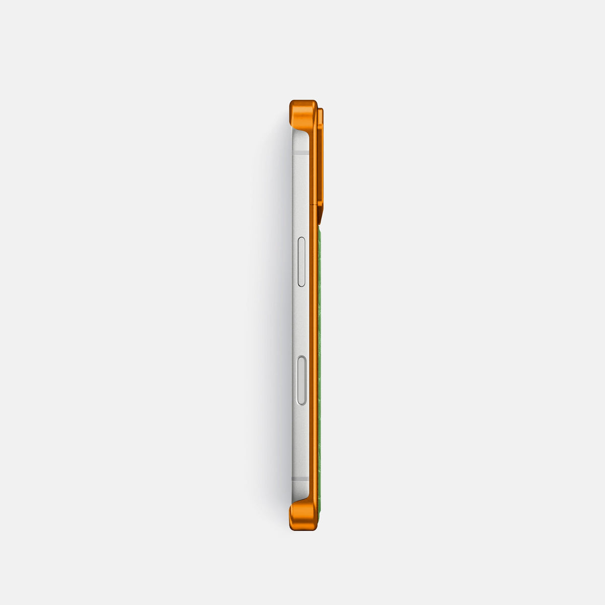 Metal Case For iPhone 18 Pro In Alligator -3 | Apple-Green-Orange
