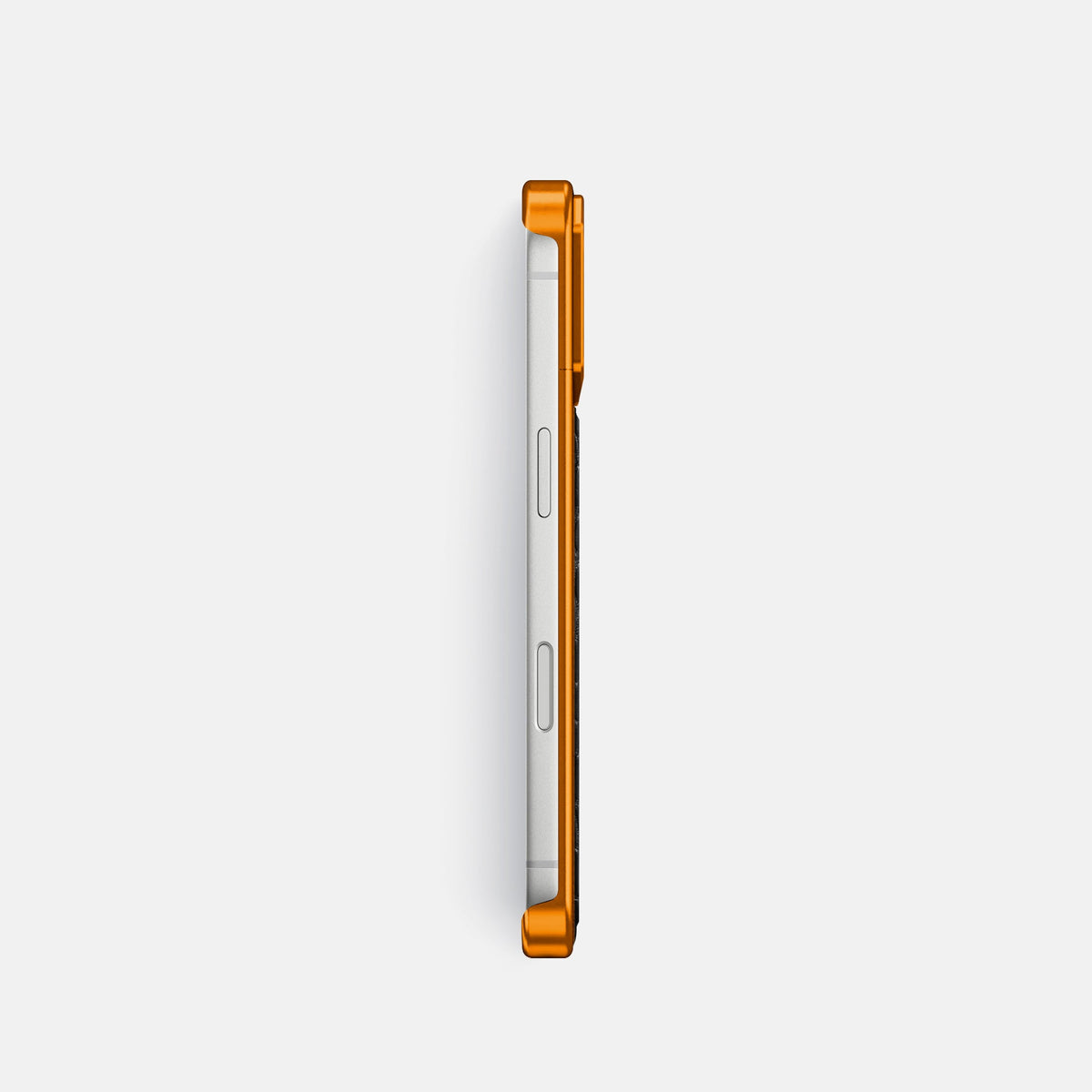 Metal Case For iPhone 18 Pro In Alligator -3 | Black-Orange