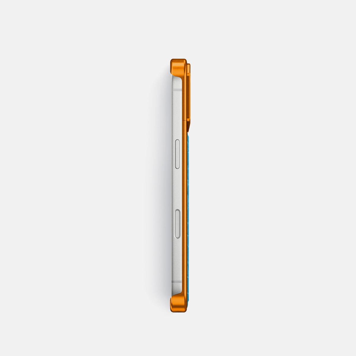 Metal Case For iPhone 18 Pro In Alligator -3 | Curaçao-Blue-Orange