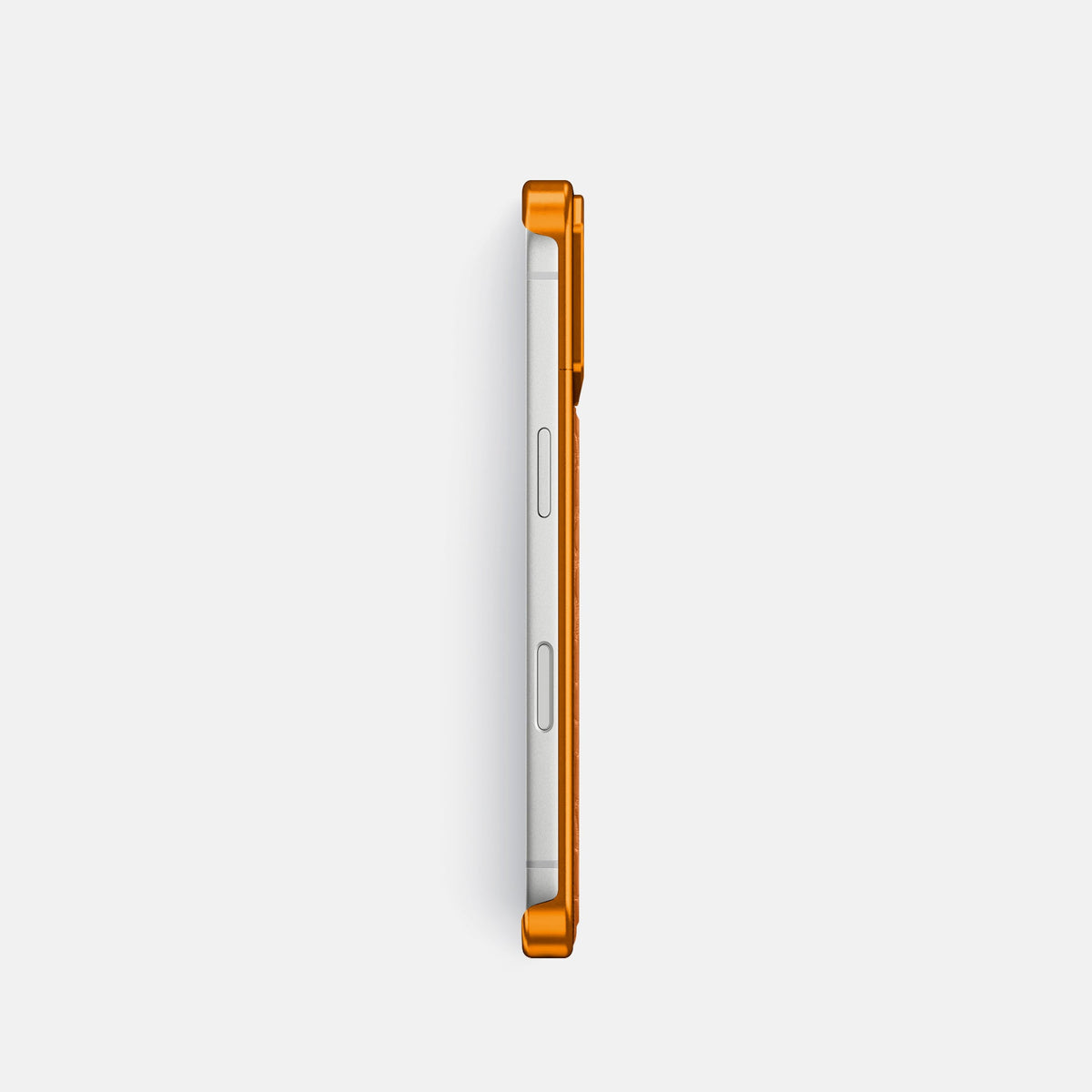 Metal Case For iPhone 18 Pro In Alligator -3 | Orange-Orange