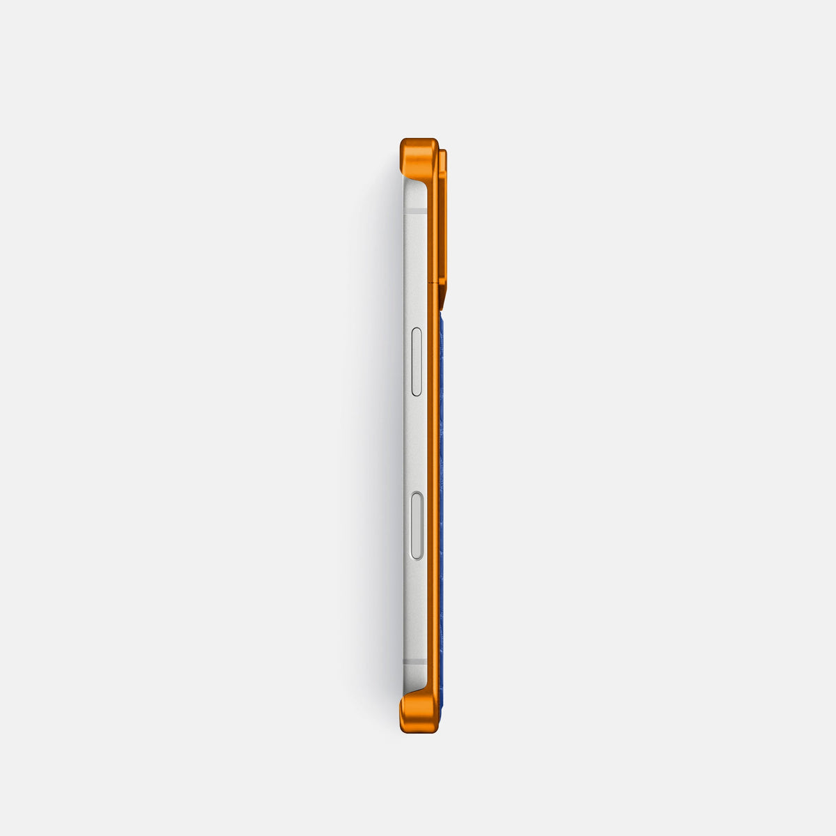 Metal Case For iPhone 18 Pro In Alligator -3 | Royal-Blue-Orange