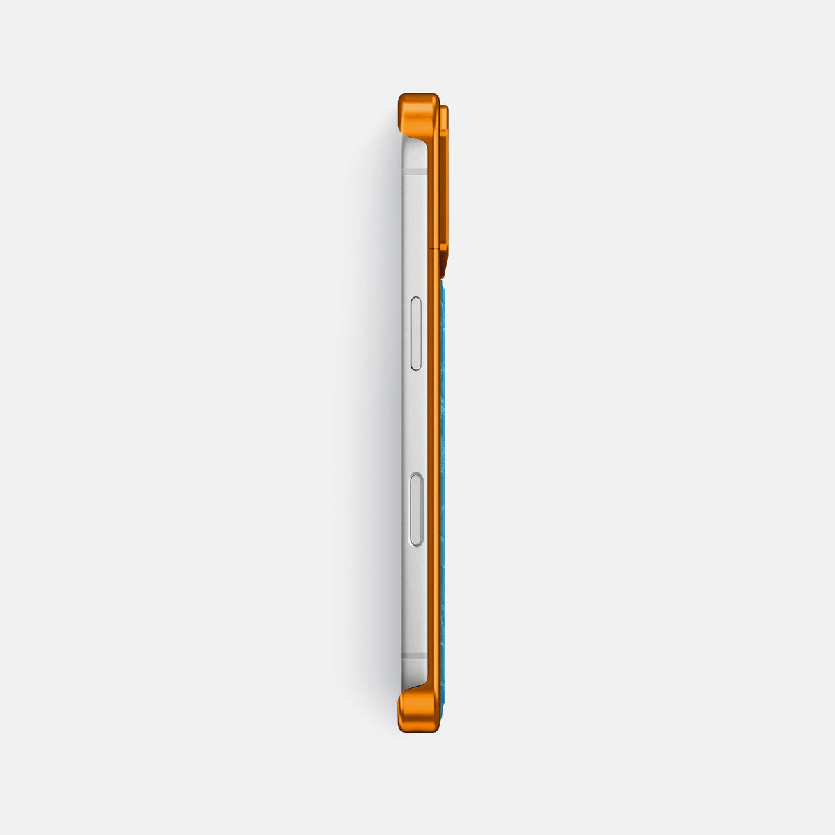 Metal Case For iPhone 18 Pro Max In Alligator -3 | Curaçao-Blue-Orange