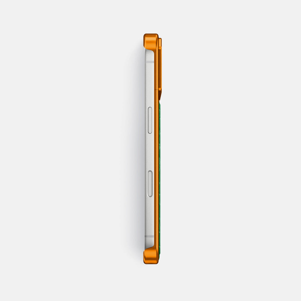 Metal Case For iPhone 18 Pro Max In Alligator -3 | Forest-Green-Orange