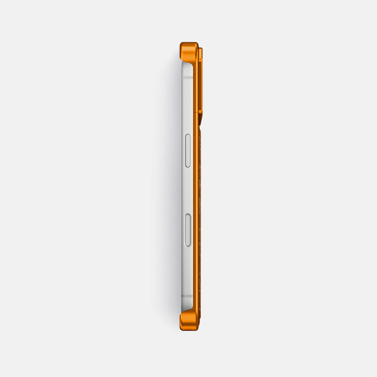 Honey iPhone 17 Pro Max Metal Case In Alligator with Orange Metal -3 | Honey-Orange