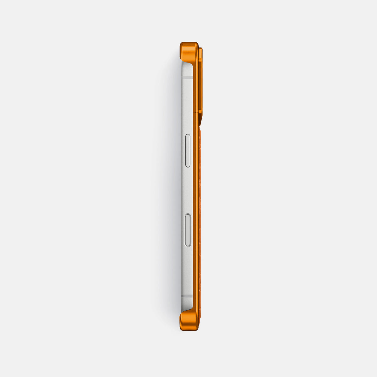 Orange iPhone 17 Pro Max Metal Case In Alligator with Orange Metal -3 | Orange-Orange
