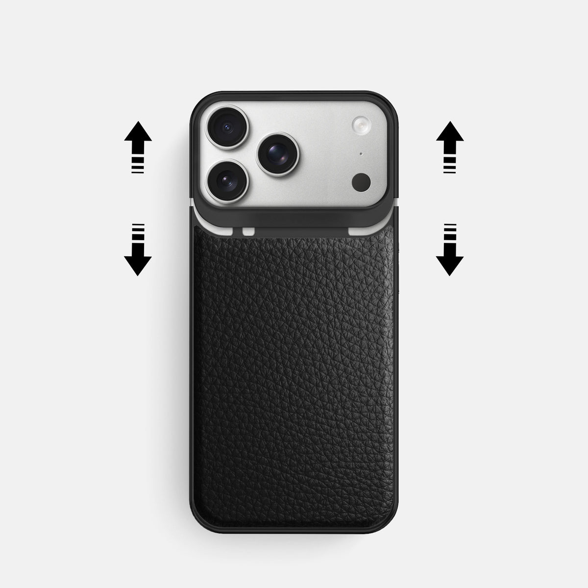 Metal Case For iPhone 18 Pro In Calf -2 | Black-Black