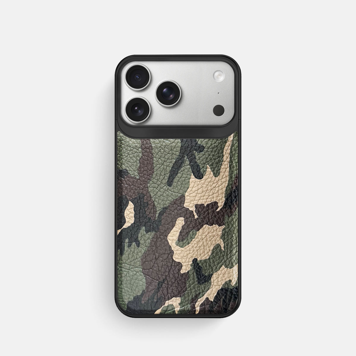 Metal Case For iPhone 18 Pro In Calf -1 | Camouflage-Black