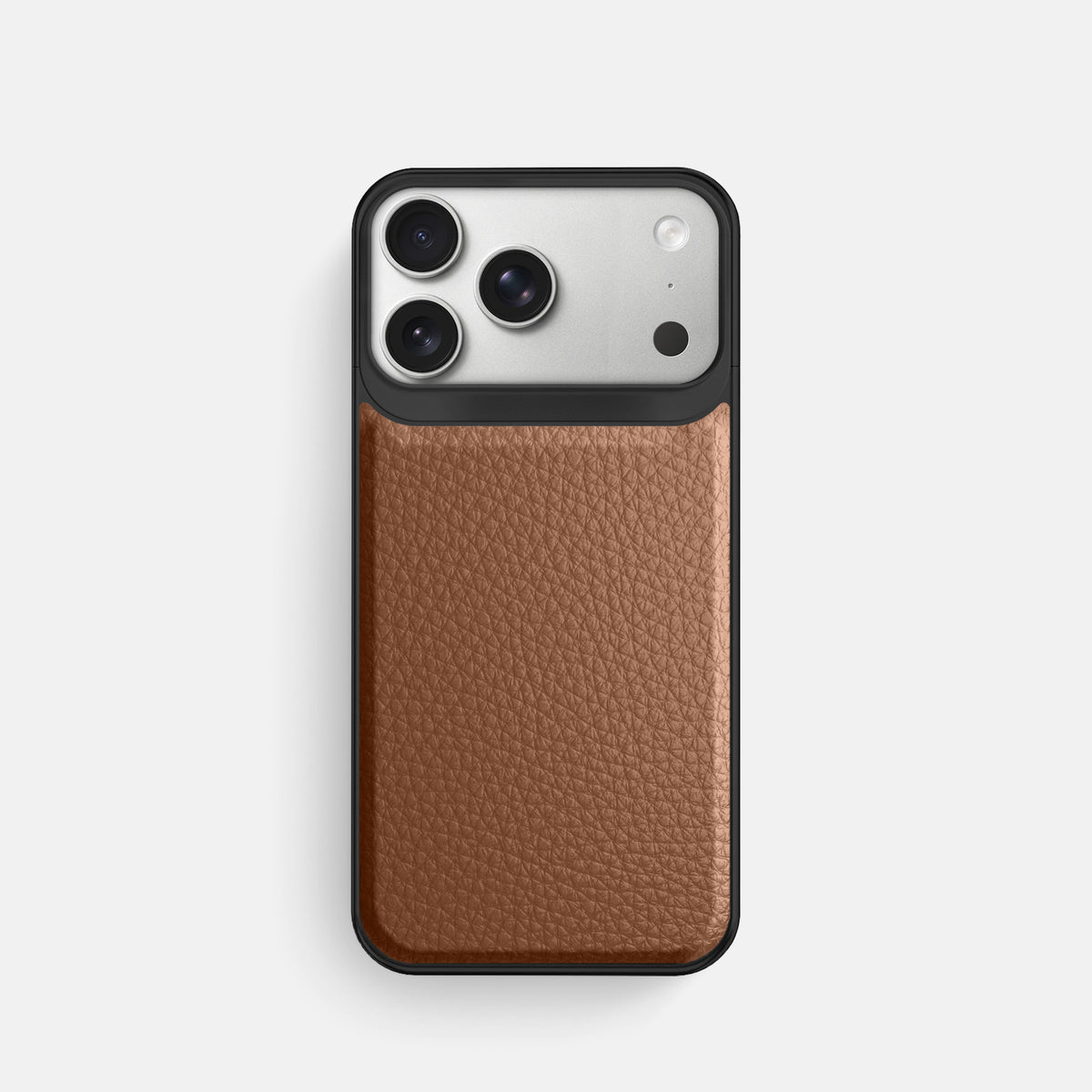 Metal Case For iPhone 18 Pro In Calf -1 | Caramel-Black