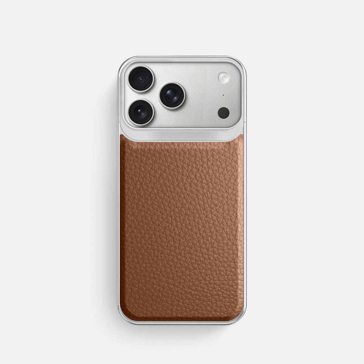 Metal Case For iPhone 18 Pro In Calf -1 | Caramel-Steel