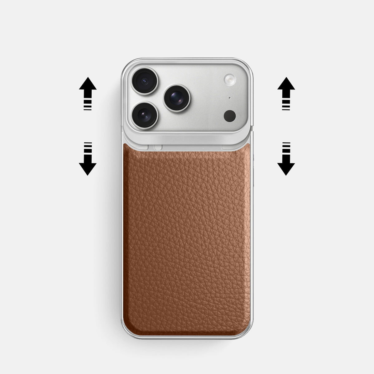 Metal Case For iPhone 18 Pro In Calf -2 | Caramel-Steel
