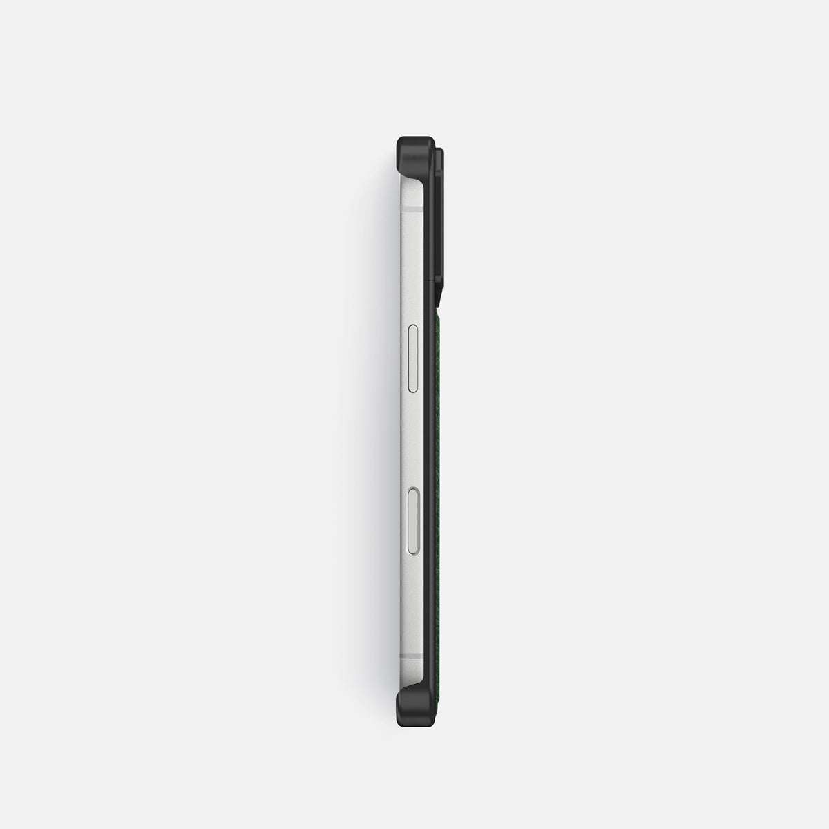 Metal Case For iPhone 18 Pro In Calf -3 | Dark-Green-Black