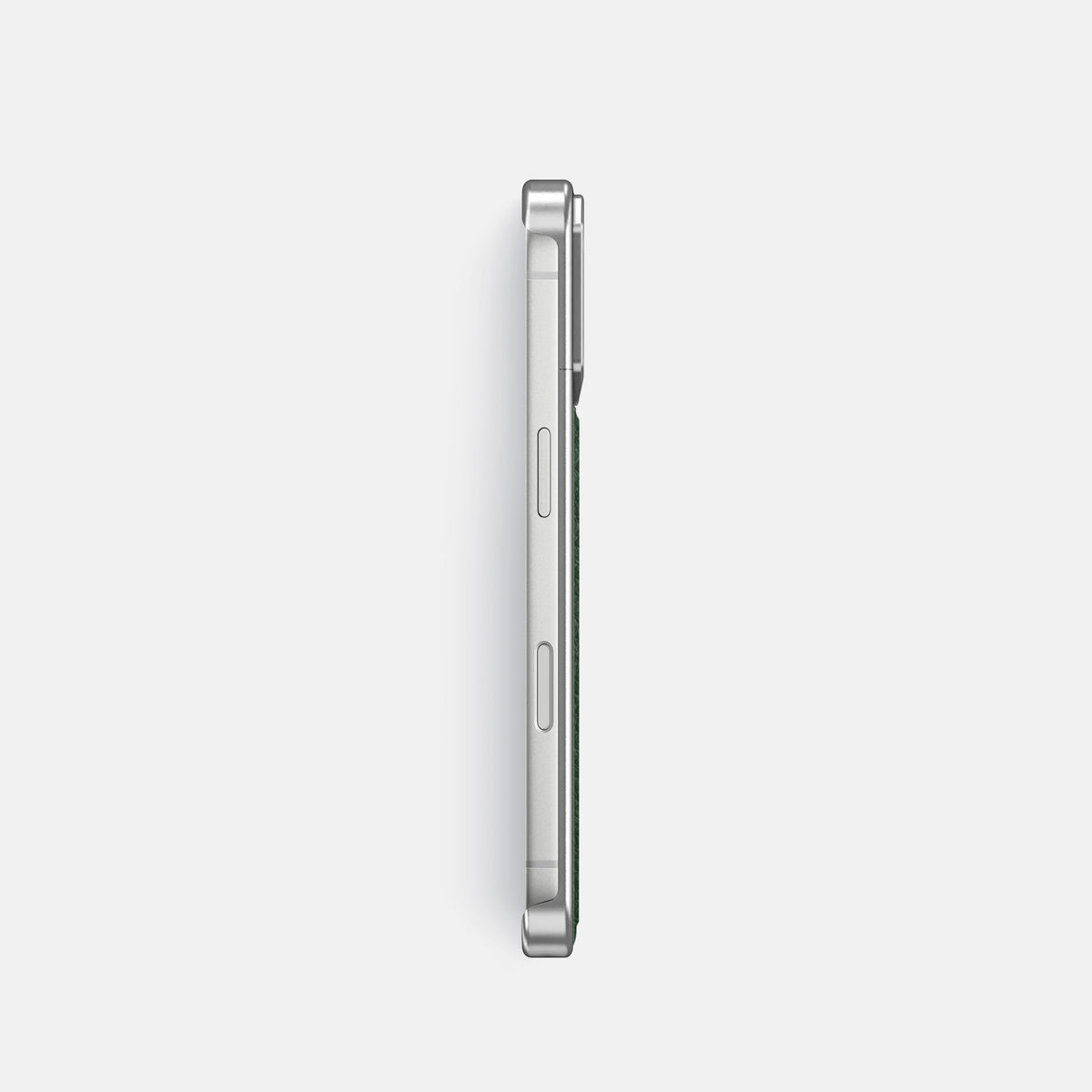 Metal Case For iPhone 18 Pro In Calf -3 | Dark-Green-Steel