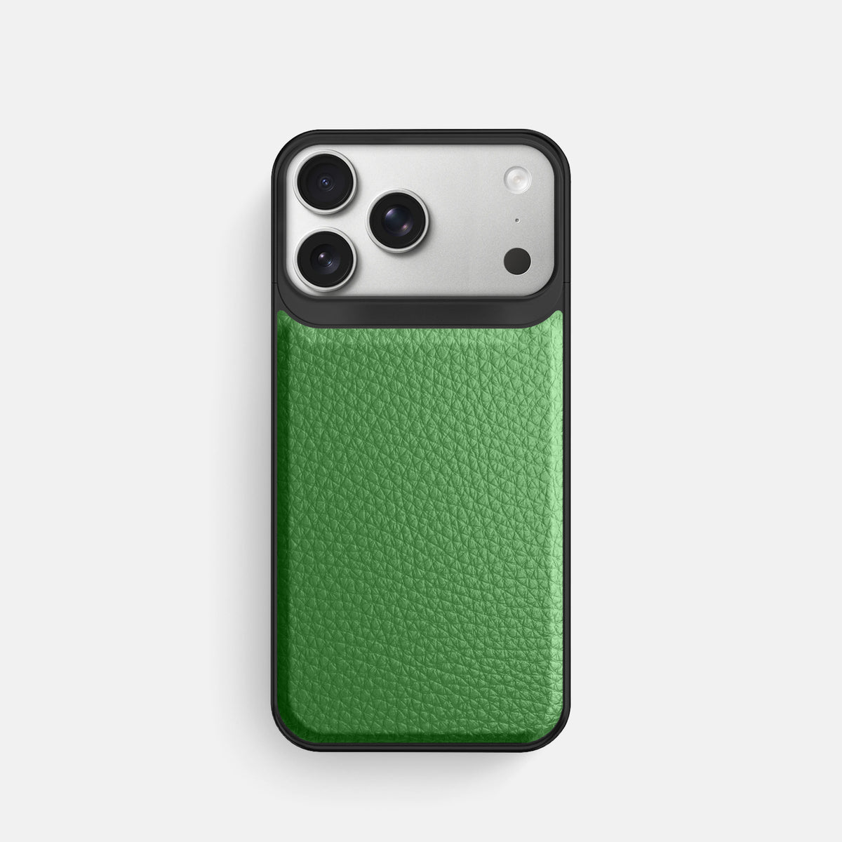 Metal Case For iPhone 18 Pro In Calf -1 | Herb-Black