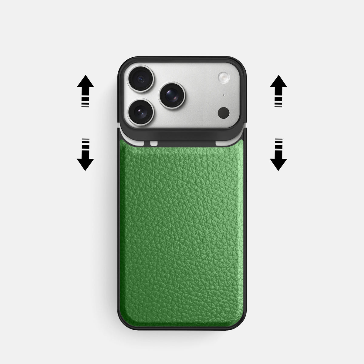 Metal Case For iPhone 18 Pro In Calf -2 | Herb-Black